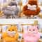 Comfortable Cute Hamster Themed Plush Cushion Half Surround Backrest Sofa Cushion Skin Friendly And 2