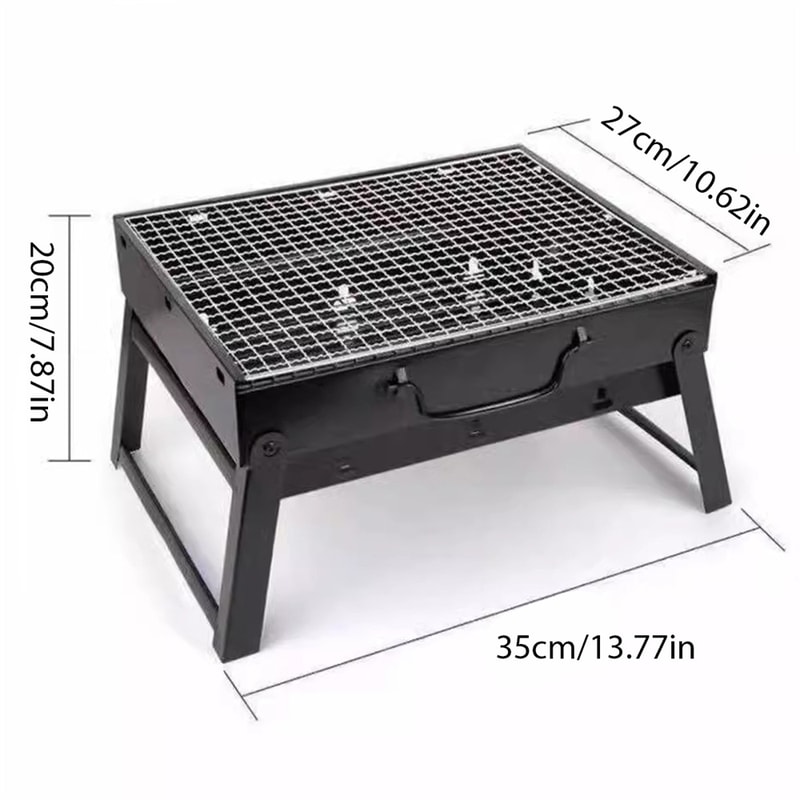 Portable Foldable Barbecue Charcoal Stove Steel BBQ Grills For Outdoor Grilling Camping Hiking Tail 5