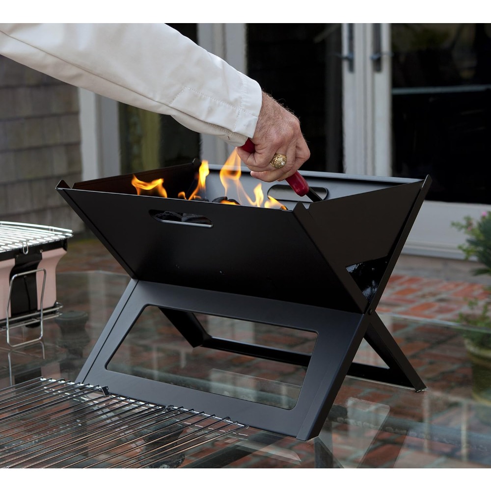 Instant Foldable BBQ Grill Notebook Cooking Bars For Outdoor Barbecues Easy Portability For Traveli 1