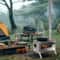 Tent Stove with Stainless Chimney Pipes, unho Portable Wood Burning Stove for Outdoor Heating and Cooking