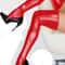 Women Thigh High Socks Over Knees Casual PU Leather Black Red Silver Gold Long Overknee Stockings 3