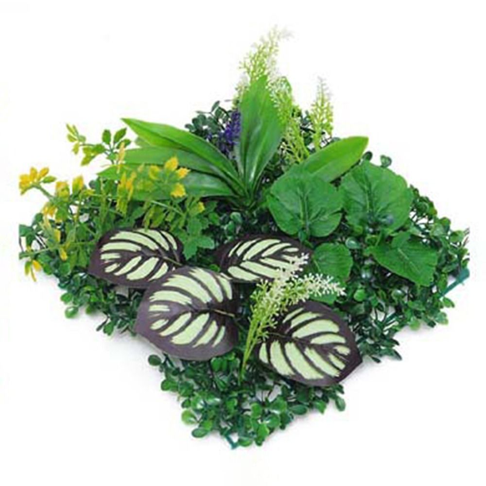 Durable Green Artificial Plant Wall Panel DIY No Watering Lifelike Maple Grass Mat For Home Decor 3