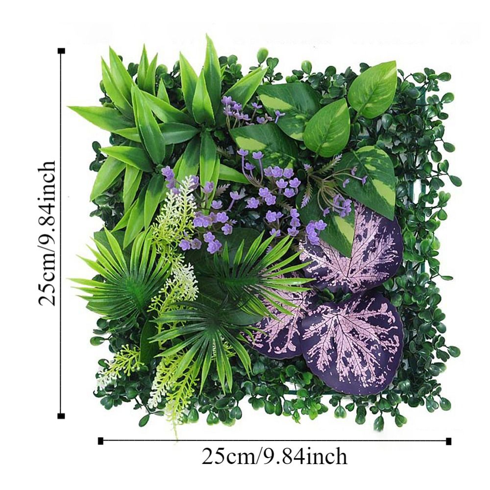 Durable Green Artificial Plant Wall Panel DIY No Watering Lifelike Maple Grass Mat For Home Decor 5