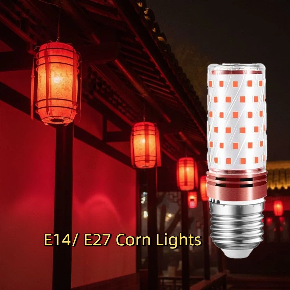 Energy Saving LED Corn Bulbs Red Color No Flicker High Brightness for Living Room