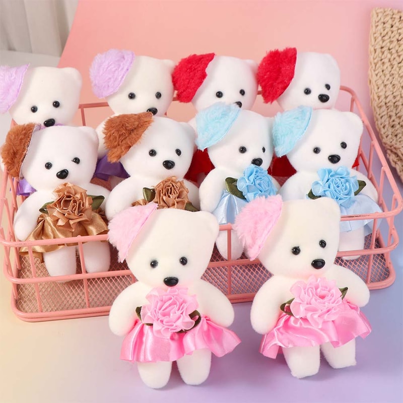 Plush Doll Cartoon Bear Set Foam Animal Plush Bouquet 4