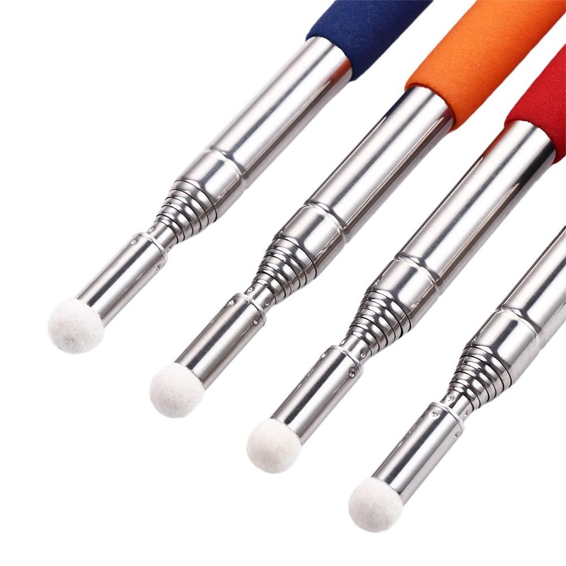 Retractable Classroom Pointer Pen Stainless Steel Extendable Hand Presenter Tool 3