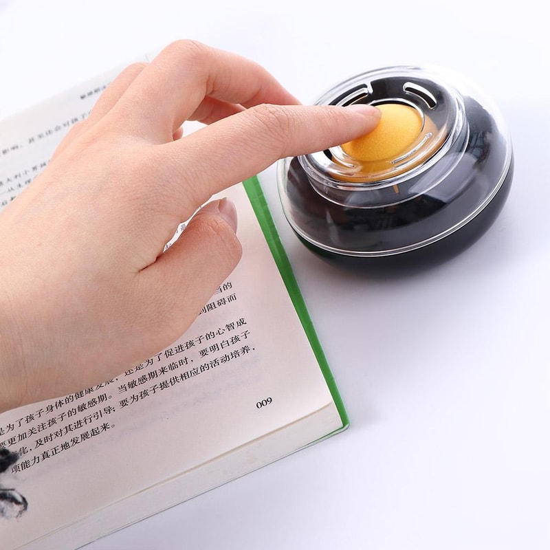 Sponge Finger Wet Tool Plastic Round Case For Casher Counting Money