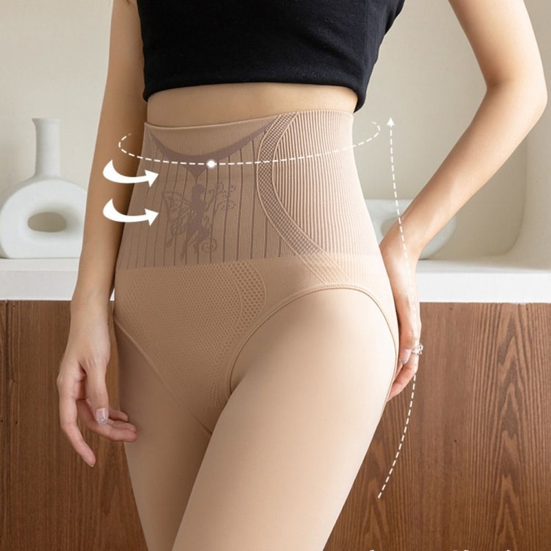 Nude Color Pantyhose Dress Thin Tights Women Realistic Bottoming Pants High Waist Abdominal Bare Le 1