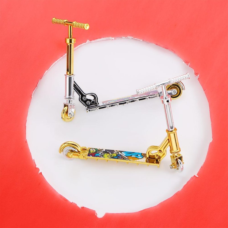 Mini Scooter For Kids Two Wheel Educational Toy Fingerboard Scooter Bike For Children 2