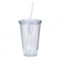Plastic Clear Tumbler Smoothie Cup With Lid And Straw Transparent DoubleLayer Iced Coffee Water Bot 4