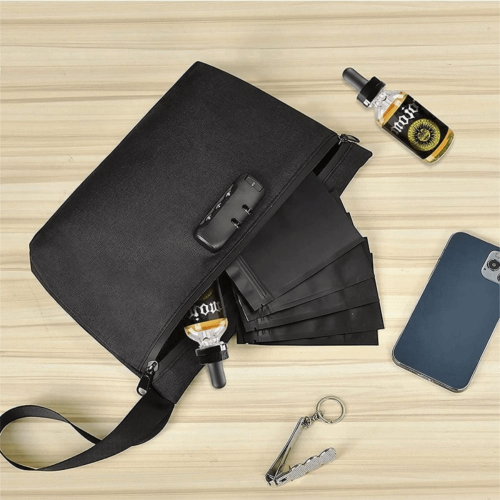 Waterproof Smell Proof Stash Bag With Password Lock Pipe Sealing Bag For Smell Isolation Travel Sto 2