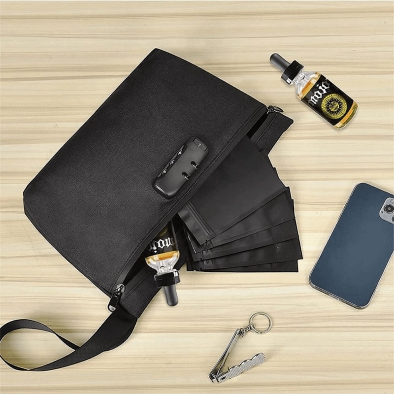 Waterproof Smell Proof Stash Bag With Password Lock Pipe Sealing Bag For Smell Isolation Travel Sto 2