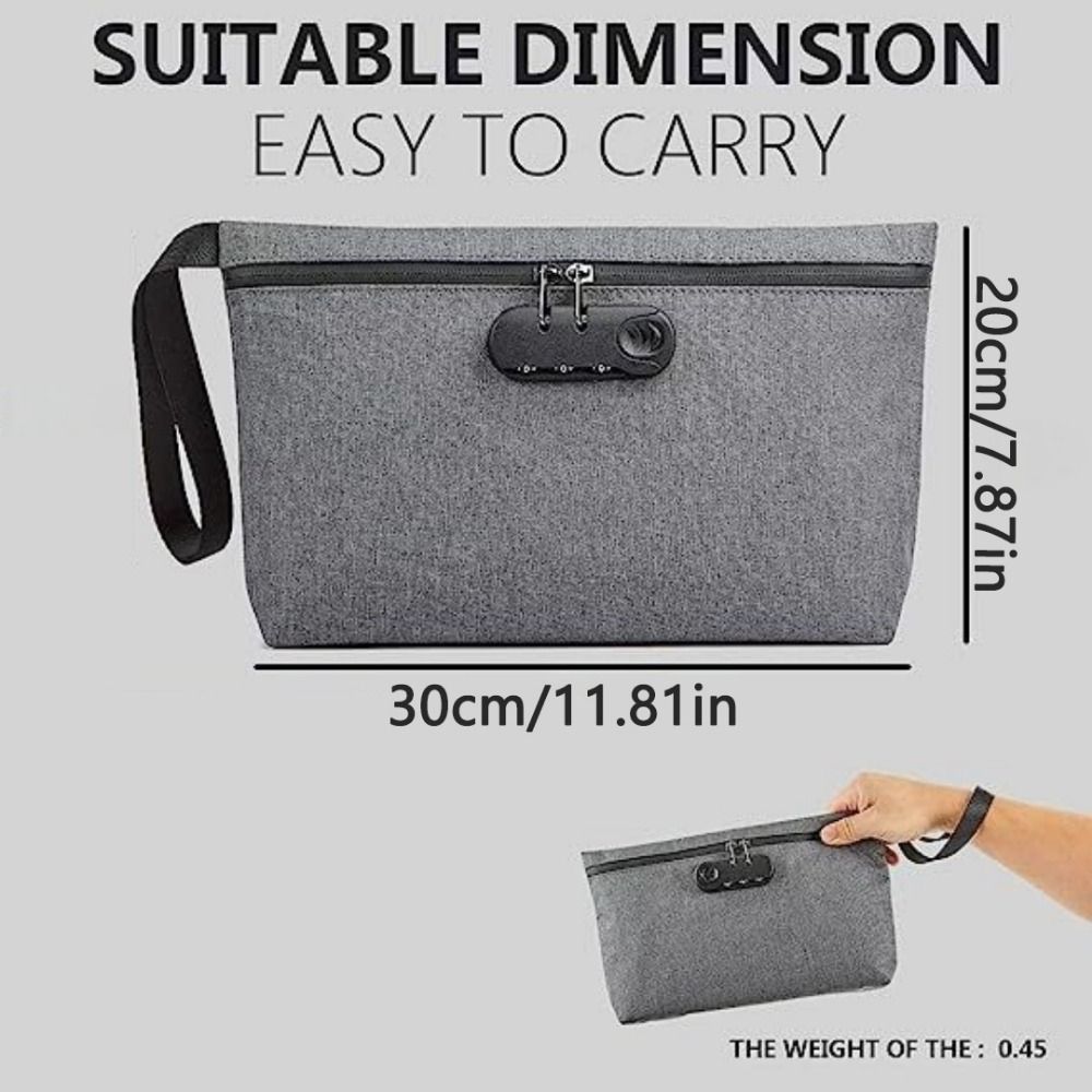 Waterproof Smell Proof Stash Bag With Password Lock Pipe Sealing Bag For Smell Isolation Travel Sto 4