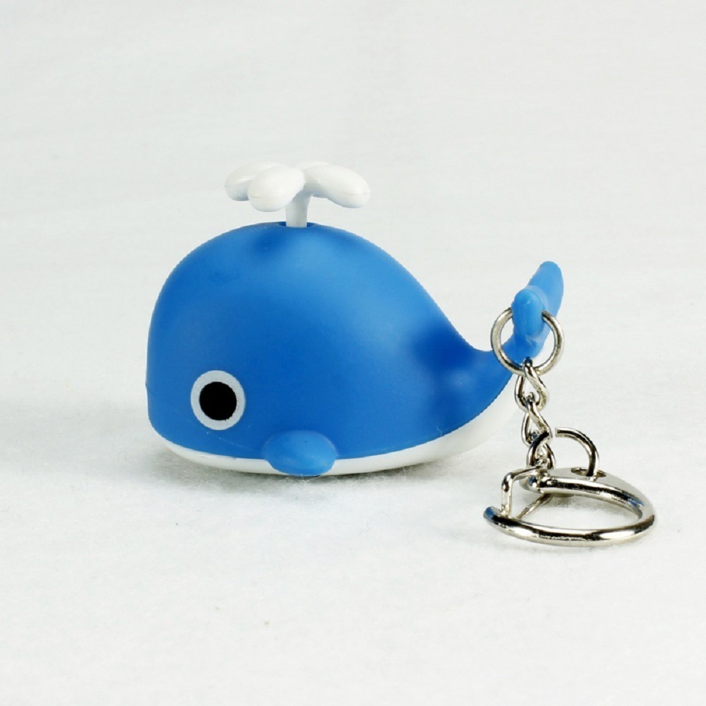 Creative Cute Sea Whale Keychain With Sounds And Light Cartoon Animal Keychain Gift 5