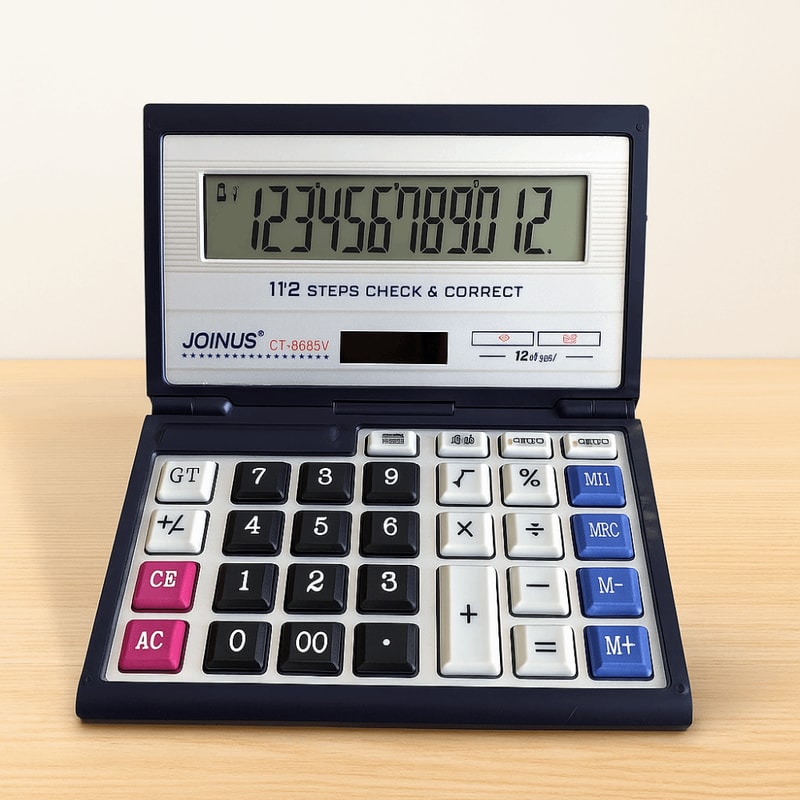 Solar Powered Foldable Flip Calculator, Eco-Friendly Solar Calculator