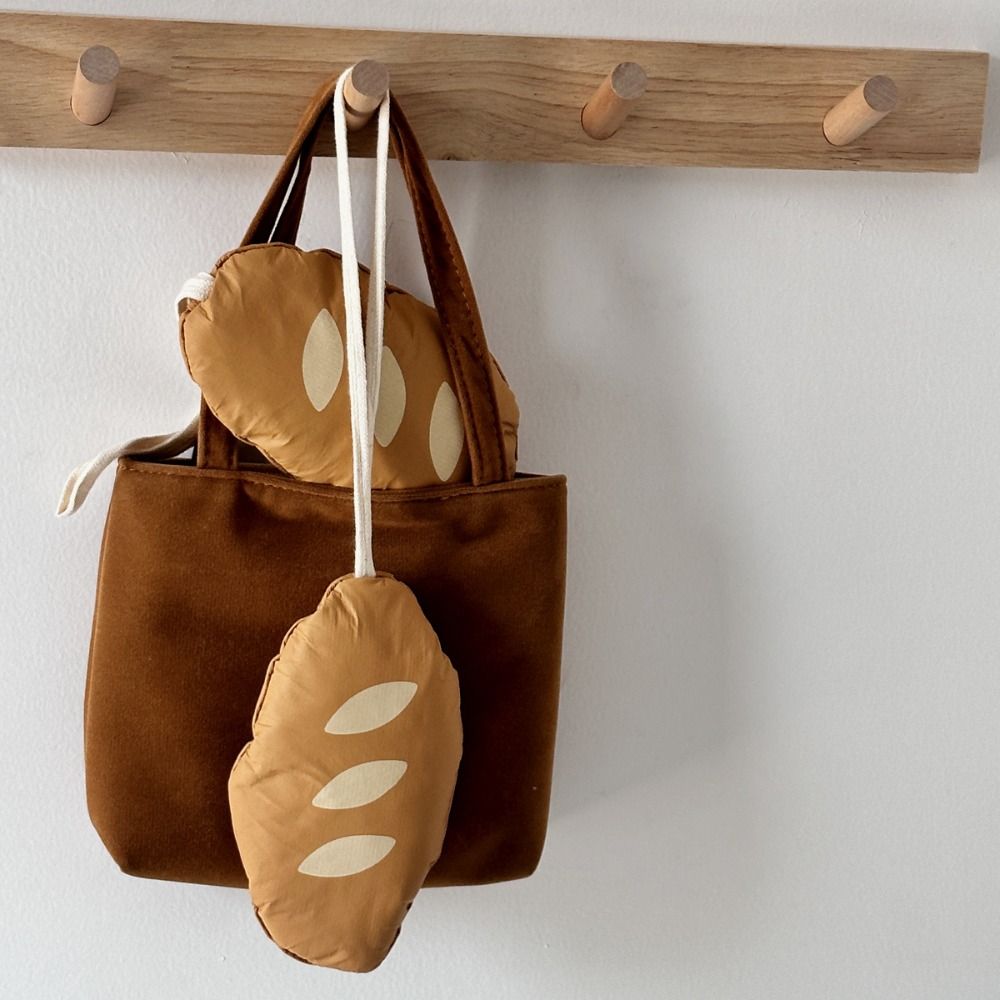 Reusable French Bread Foldable Shopping Bags Portable Eco Tote Bag Cartoon Travel Shoulder Bag