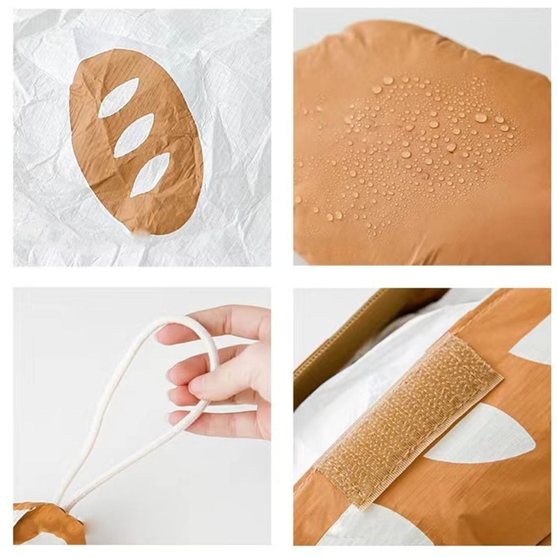 Reusable French Bread Foldable Shopping Bags Portable Eco Tote Bag Cartoon Travel Shoulder Bag