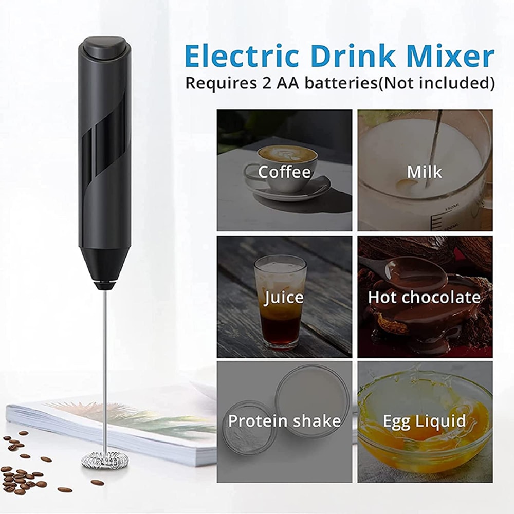 Wireless Mini Electric Milk Foamer Blender Handheld Coffee Whisk Mixer Egg Beater Cappuccino Frothe 3