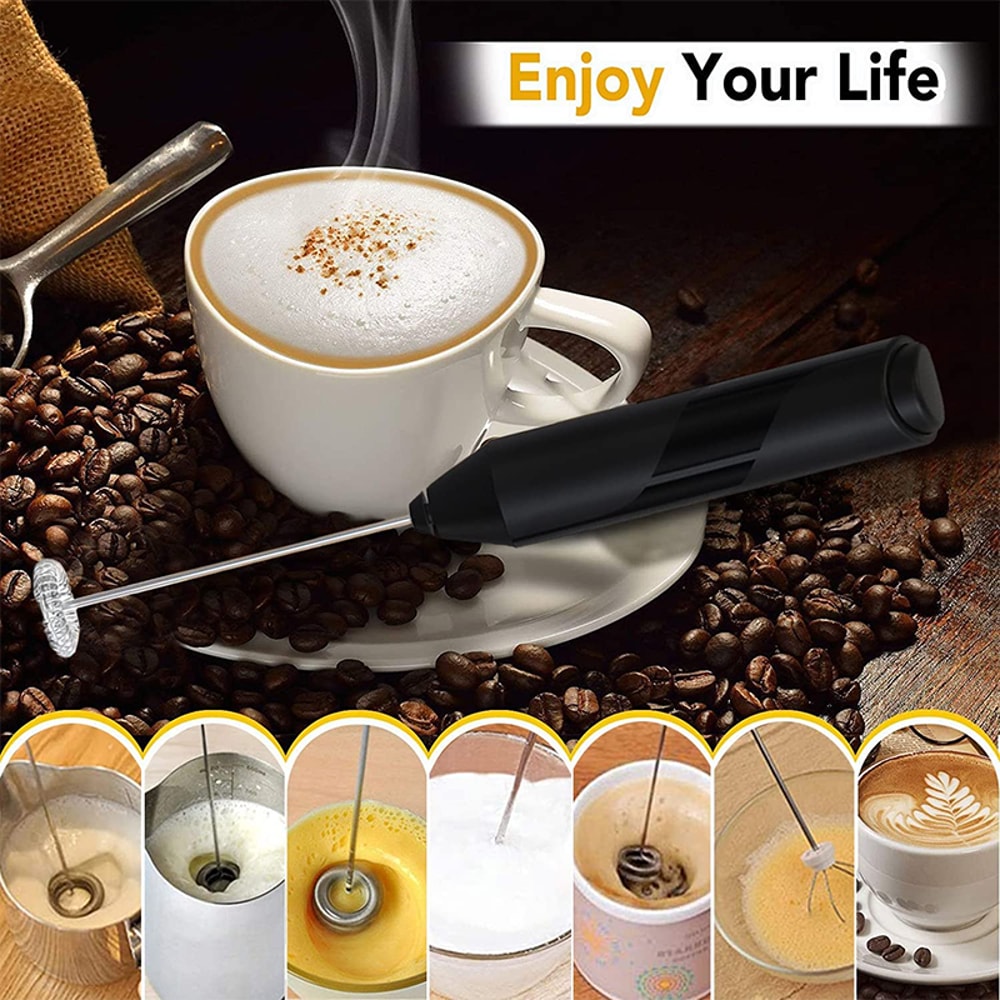 Wireless Mini Electric Milk Foamer Blender Handheld Coffee Whisk Mixer Egg Beater Cappuccino Frothe 4