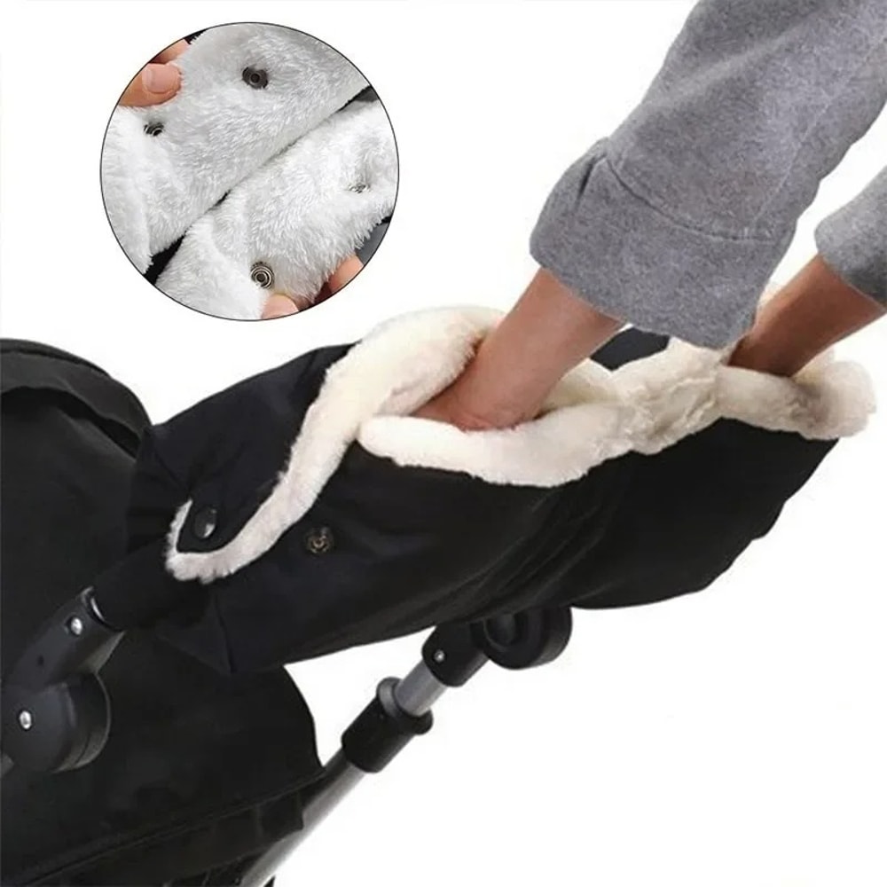 Wind And Waterproof Baby Stroller Gloves Universal Winter Warm Glove For Newborn Baby Push Chair 0