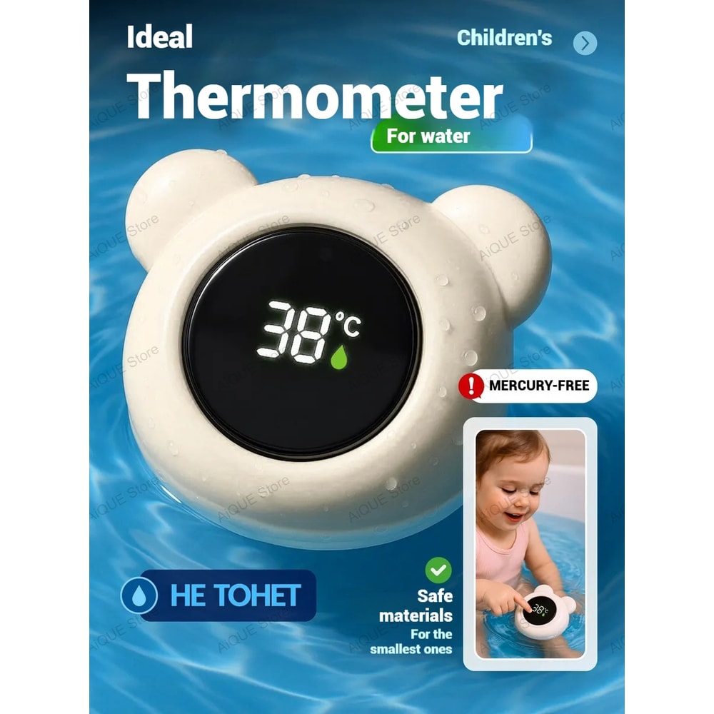 Touch Control Baby Bath Temperature Monitor LED Display Digital Water Thermometer 1