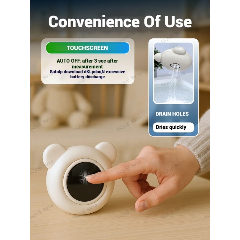 Touch Control Baby Bath Temperature Monitor LED Display Digital Water Thermometer 3