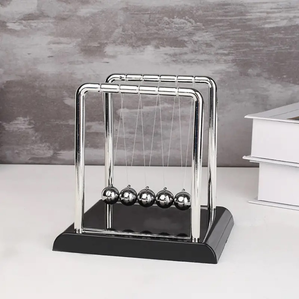 Newton Balance Pendulum Ball Physical Science Toy Energy Conservation Law Desktop Decoration For Of 7