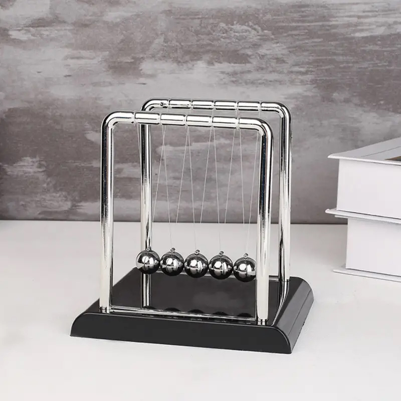 Newton Balance Pendulum Ball Physical Science Toy Energy Conservation Law Desktop Decoration For Of 7