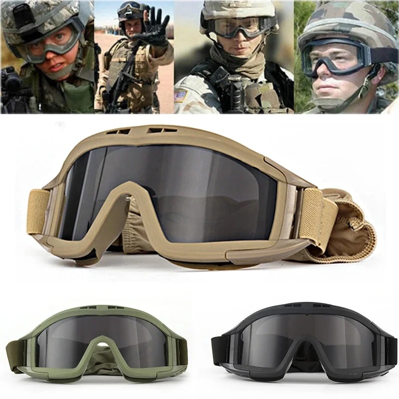 New Airsoft Tactical Goggles Windproof Dustproof Shooting Glasses Mountaineering Motorcycle Motocro 0