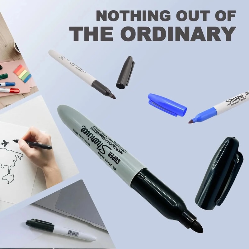 Diversion Safe Creative Fake Red Black Marker Pen For Hiding Necklace Money Small Valuables Home Of 3