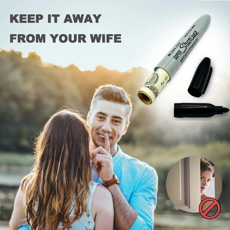 Diversion Safe Creative Fake Red Black Marker Pen For Hiding Necklace Money Small Valuables Home Of 2