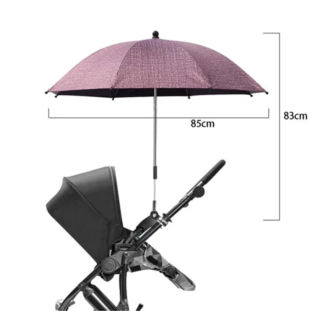Baby Stroller Accessories UV Protection Umbrella With Clamp Sunscreen Rainproof Cover 7