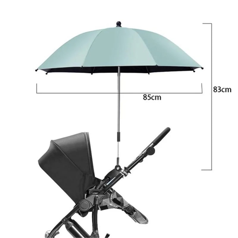 Baby Stroller Accessories UV Protection Umbrella With Clamp Sunscreen Rainproof Cover 6