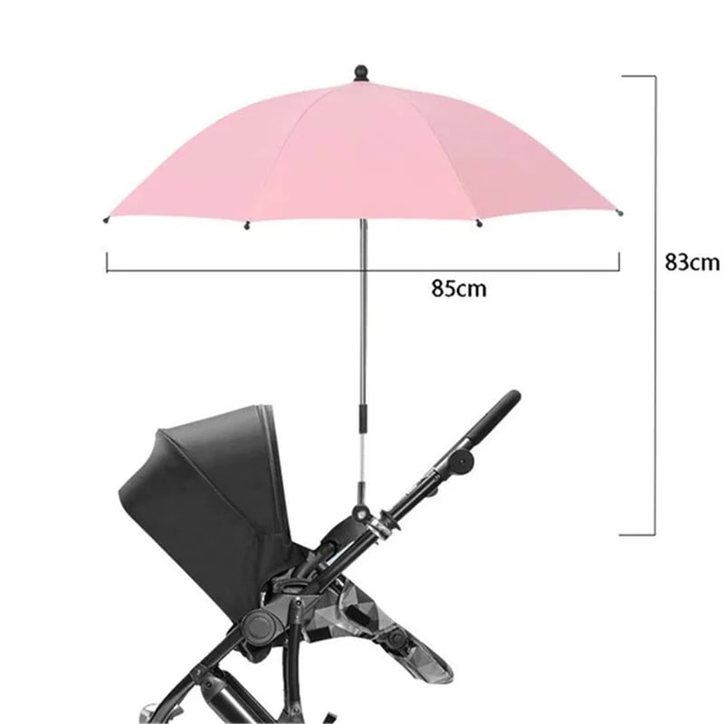 Baby Stroller Accessories UV Protection Umbrella With Clamp Sunscreen Rainproof Cover 8