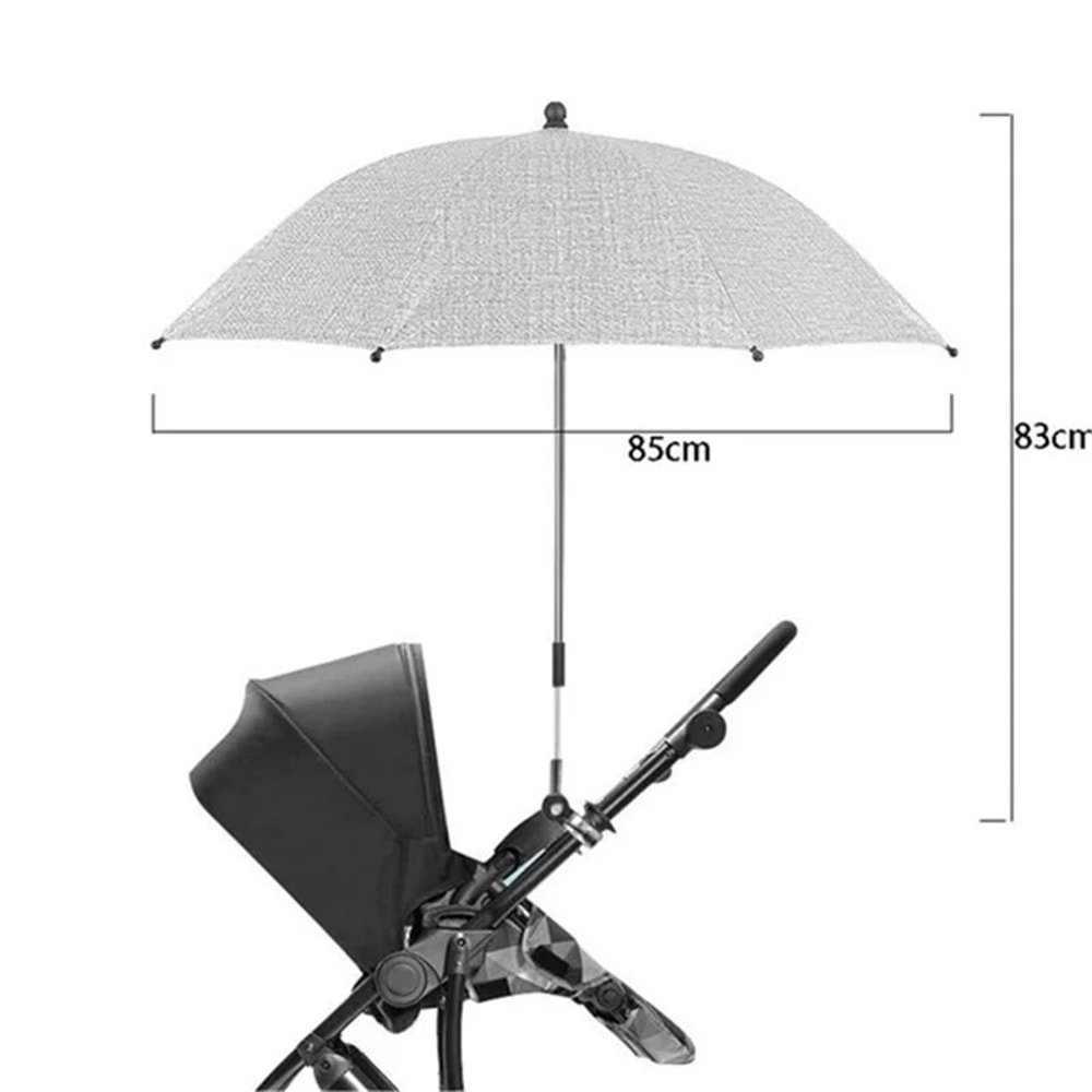 Baby Stroller Accessories UV Protection Umbrella With Clamp Sunscreen Rainproof Cover 10