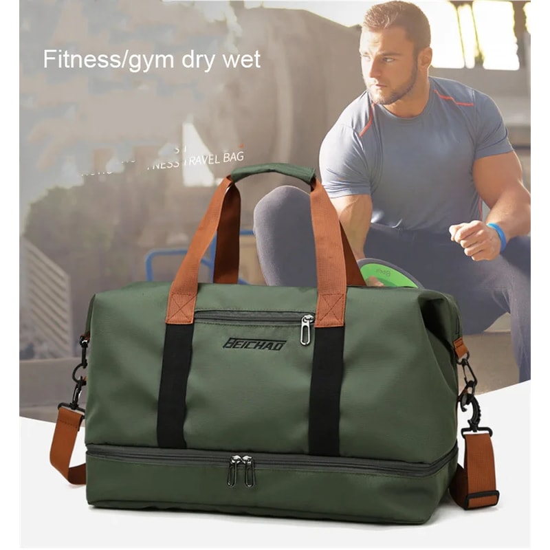 Portable Travel Gym Bag Shoulder Crossbody Weekender Duffel Fitness Bags Shortdistance Luggage Ches 0