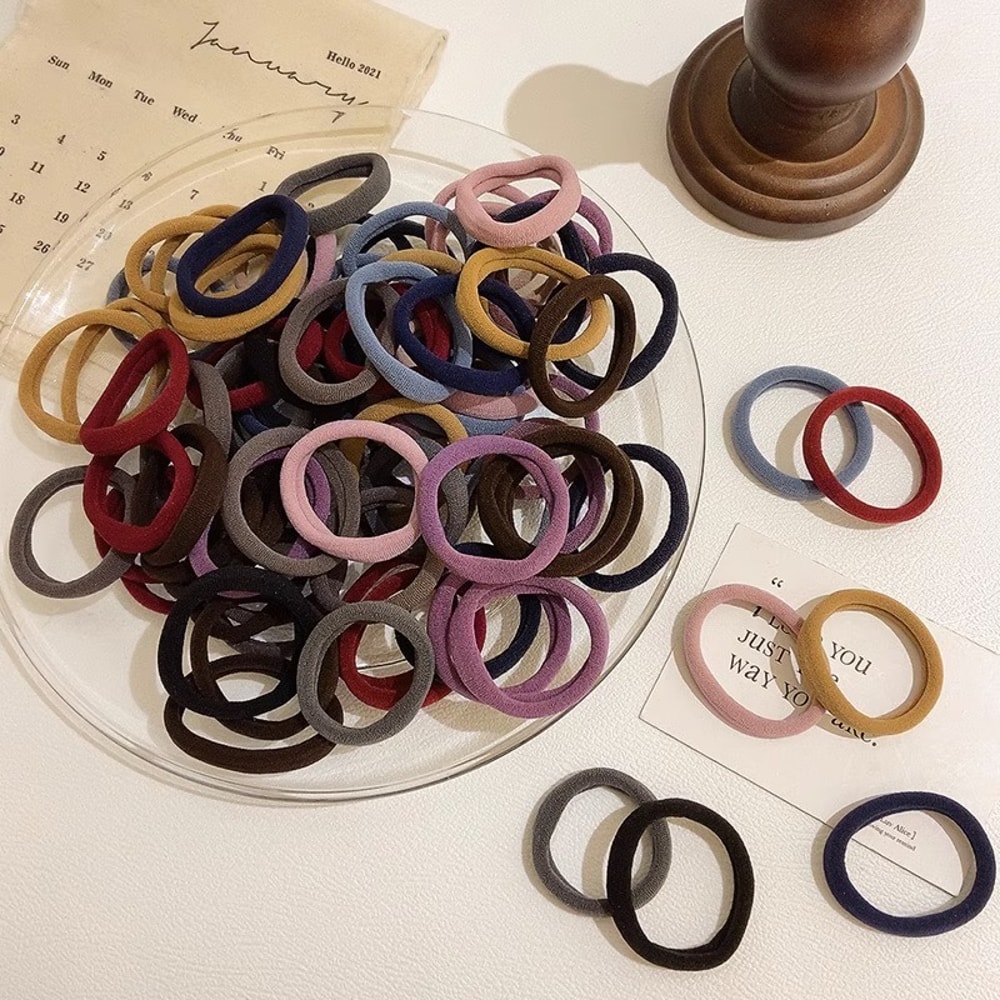 High Elastic Hair Bands For Women Girls Multicolor Hair Ties Ponytail Holder Scrunchies Hair Access 4