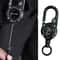 Retractable Keychain With Steel Wire Rope And Carabiner Outdoor Sporty Keychain With AntiTheft Meta 0