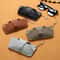 Retro Handmade PU Leather Sunglasses Case Portable Glasses Bag With Lanyard Simple Storage Box 1