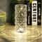Rechargeable Crystal Diamond Table Lamp Acrylic Bedroom Bedside Touch Creative Night Lights Rose De 2