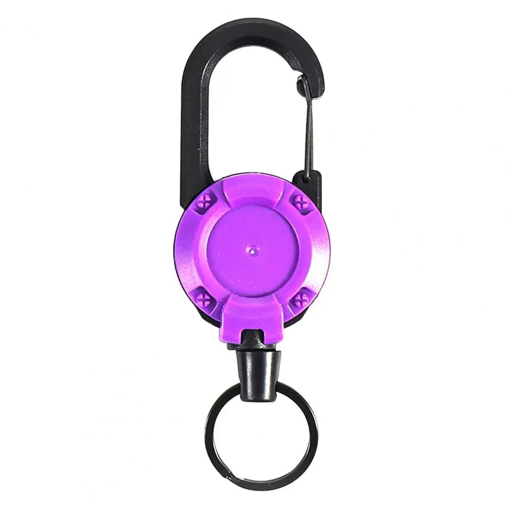 Portable Telescopic Keychain Clip Retractable Buckle Carabiner Badge Holder Anti Lost Keychain For 5