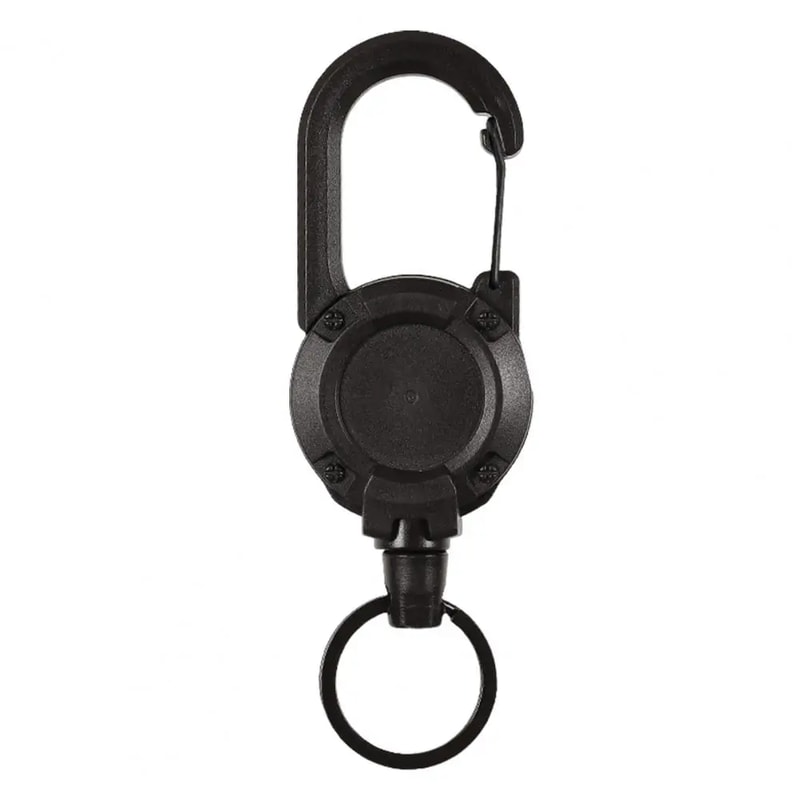 Portable Telescopic Keychain Clip Retractable Buckle Carabiner Badge Holder Anti Lost Keychain For 4