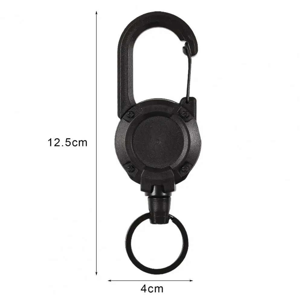 Portable Telescopic Keychain Clip Retractable Buckle Carabiner Badge Holder Anti Lost Keychain For 3