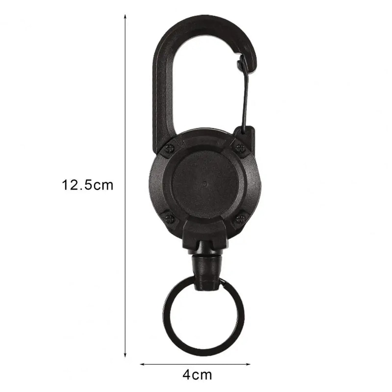 Portable Telescopic Keychain Clip Retractable Buckle Carabiner Badge Holder Anti Lost Keychain For 3
