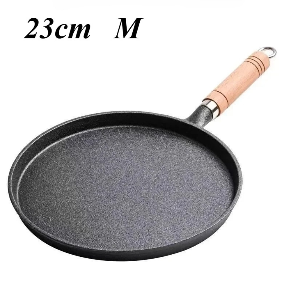 Uncoated Cast Iron Frying Pan Nonstick Pancake Pan Crepe Maker For Gas Induction Cooker Kitchen Coo 5