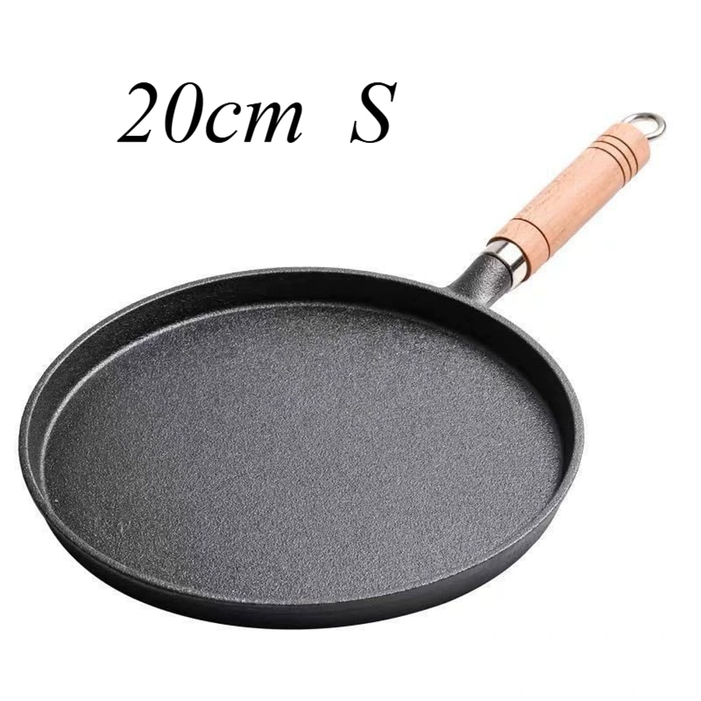 Uncoated Cast Iron Frying Pan Nonstick Pancake Pan Crepe Maker For Gas Induction Cooker Kitchen Coo 4