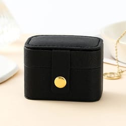 small jewelry organizer box, portable mini leather gift case for ring earring necklace storage