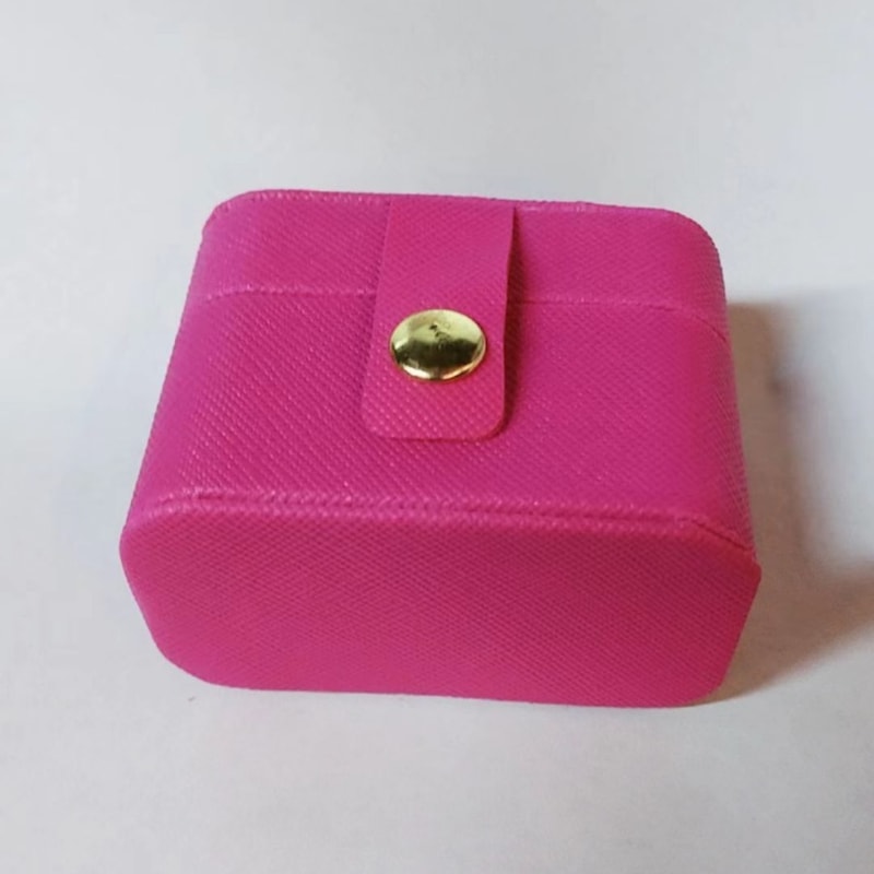 Small Jewelry Organizer Box Portable Mini Leather Gift Case For Ring Earring Necklace Storage 8