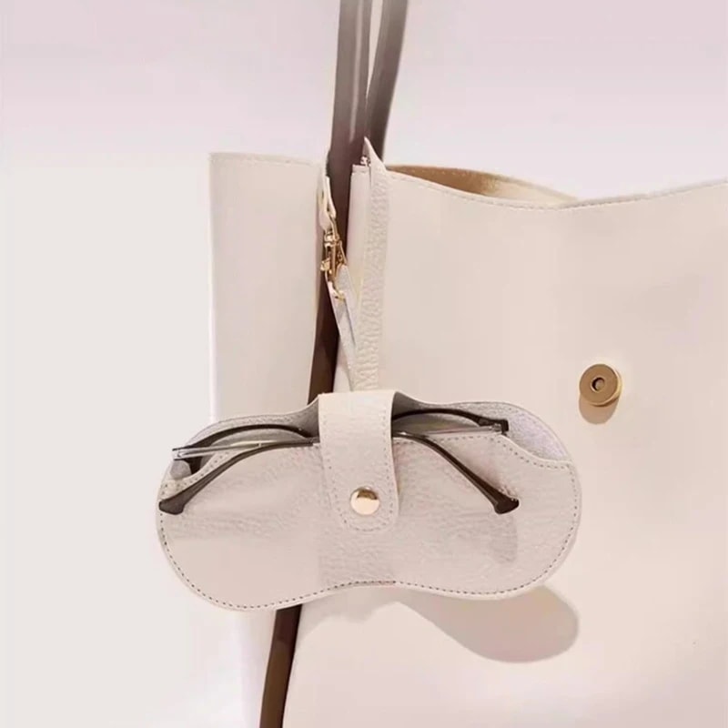 Portable Fashionable Glasses Case Protective Sunglasses Storage Bag Glasses Clip 3