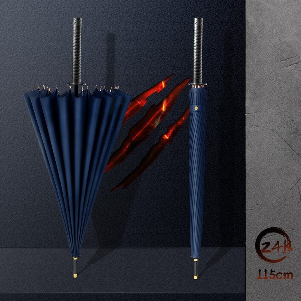 Outdoor Samurai Umbrella Windproof Straight Rod Design Gift For Man And Friend Household Use 5